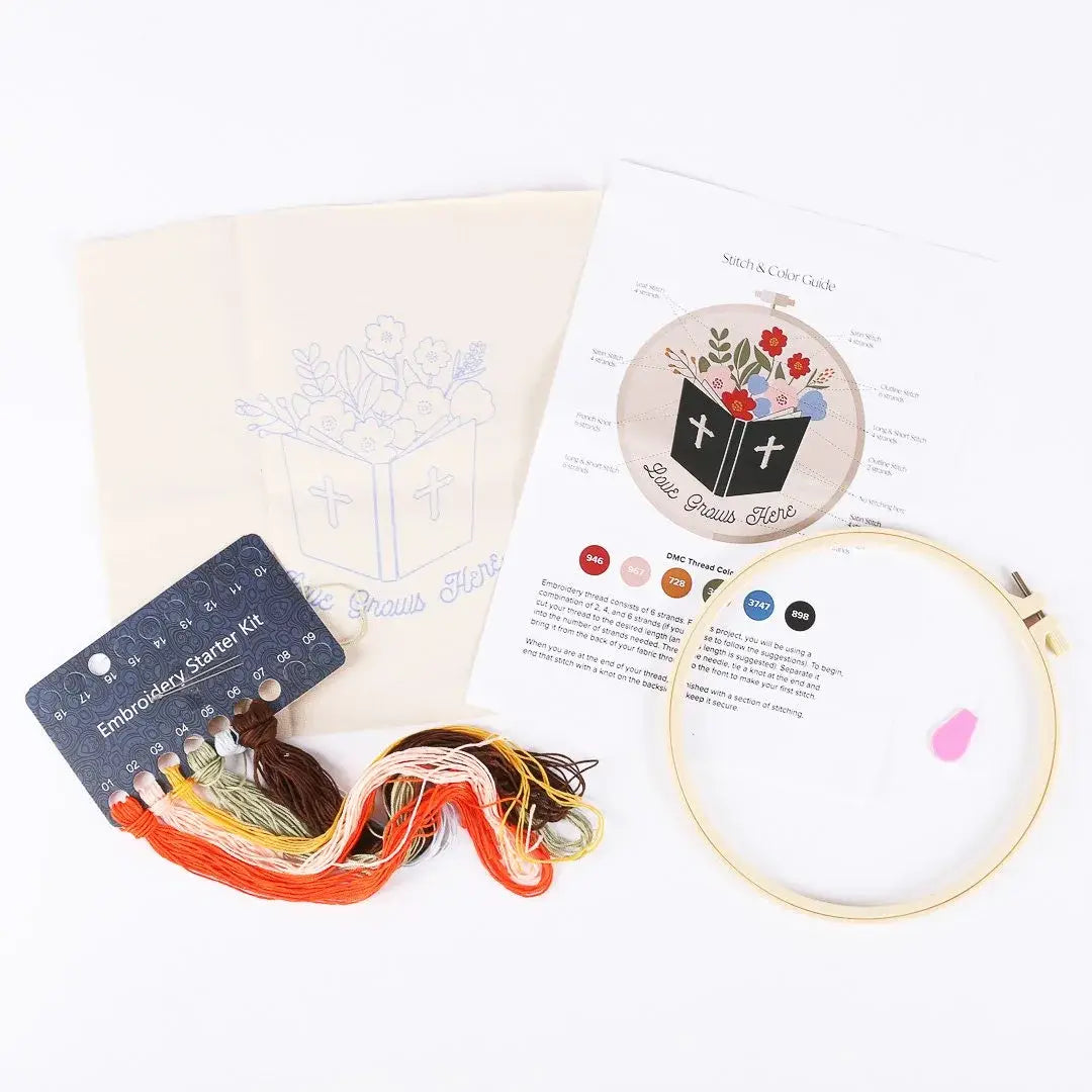Love Grows Here | Embroidery Kit