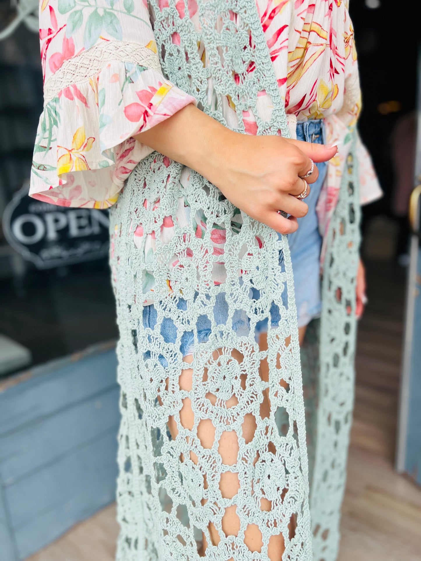 Rebecca | Crochet Sleeveless Cardigan