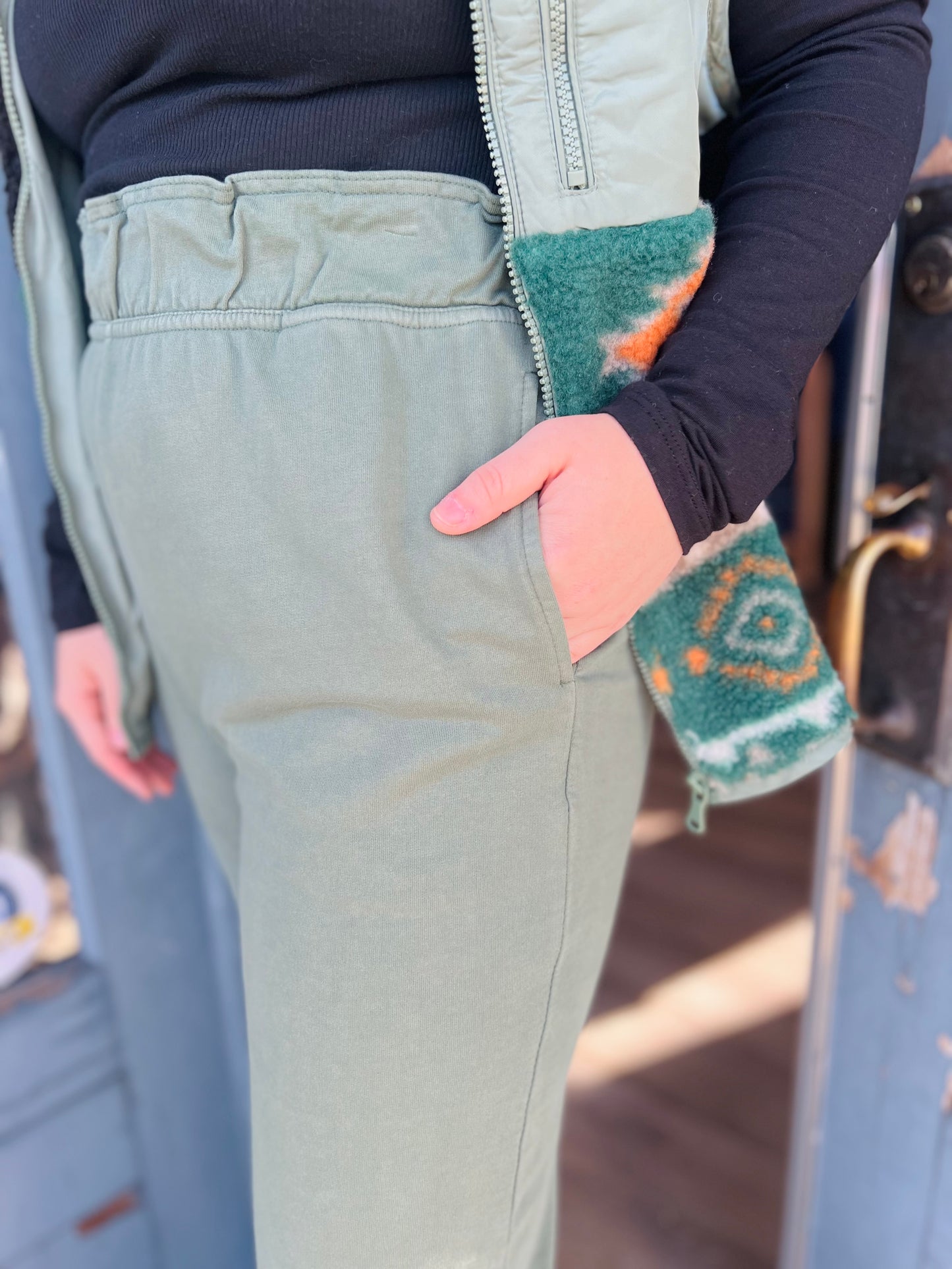 Cozy Up | Sweatpants - Green