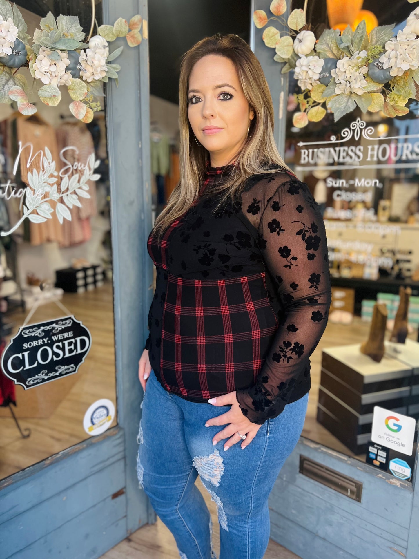 Twice Around | Curvy Mesh Top