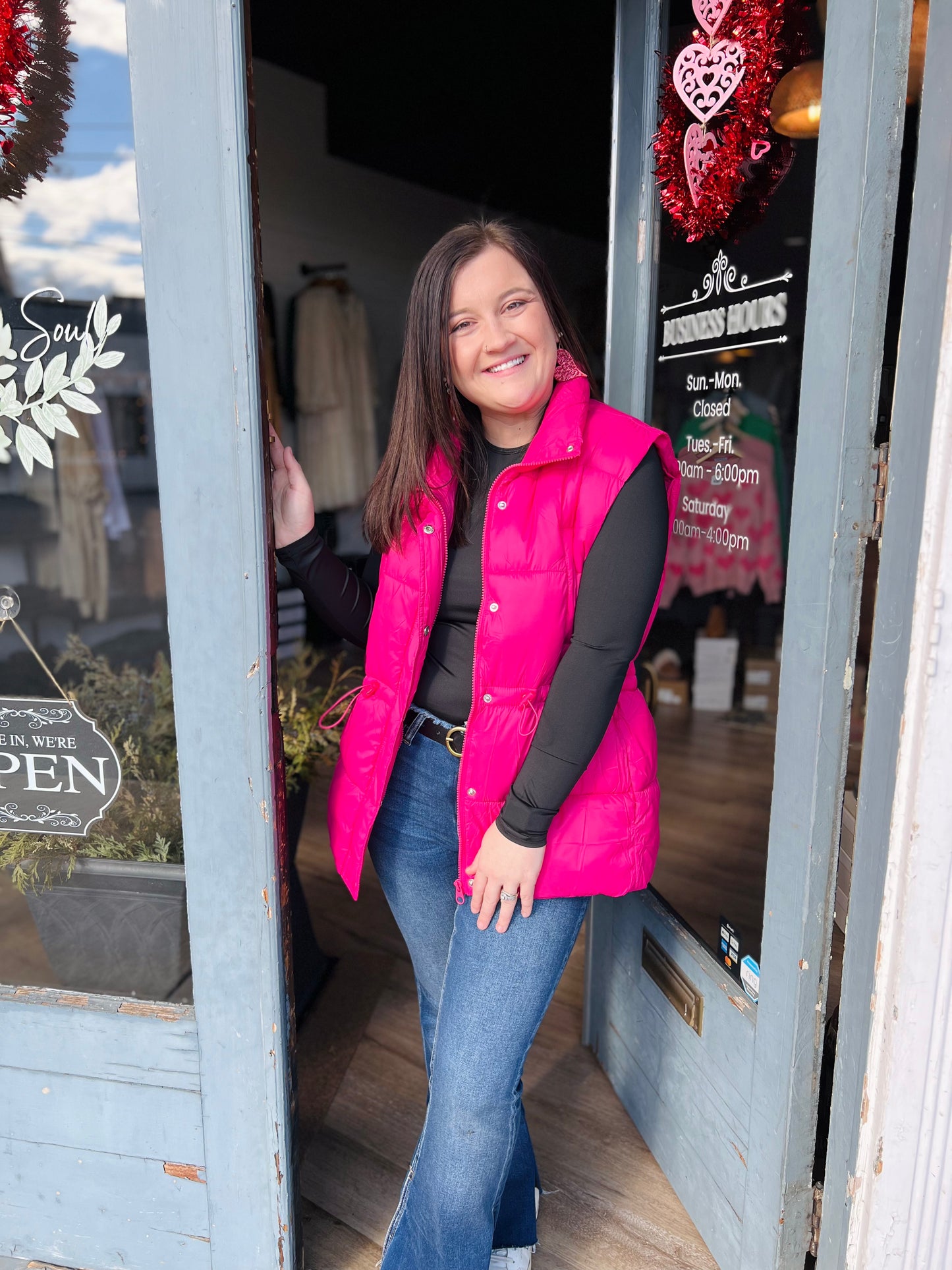 Waist Length Puffer Vest