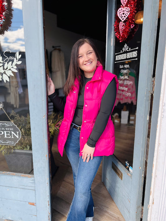 Waist Length Puffer Vest