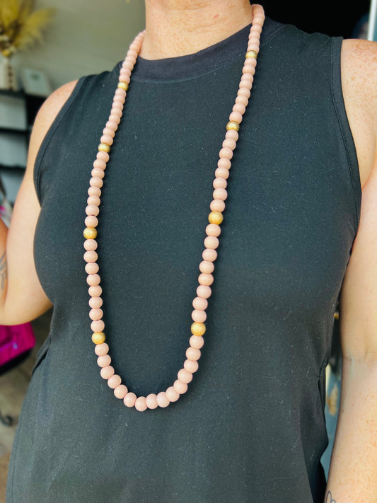 Brooklyn | Bead Necklace - Mauve