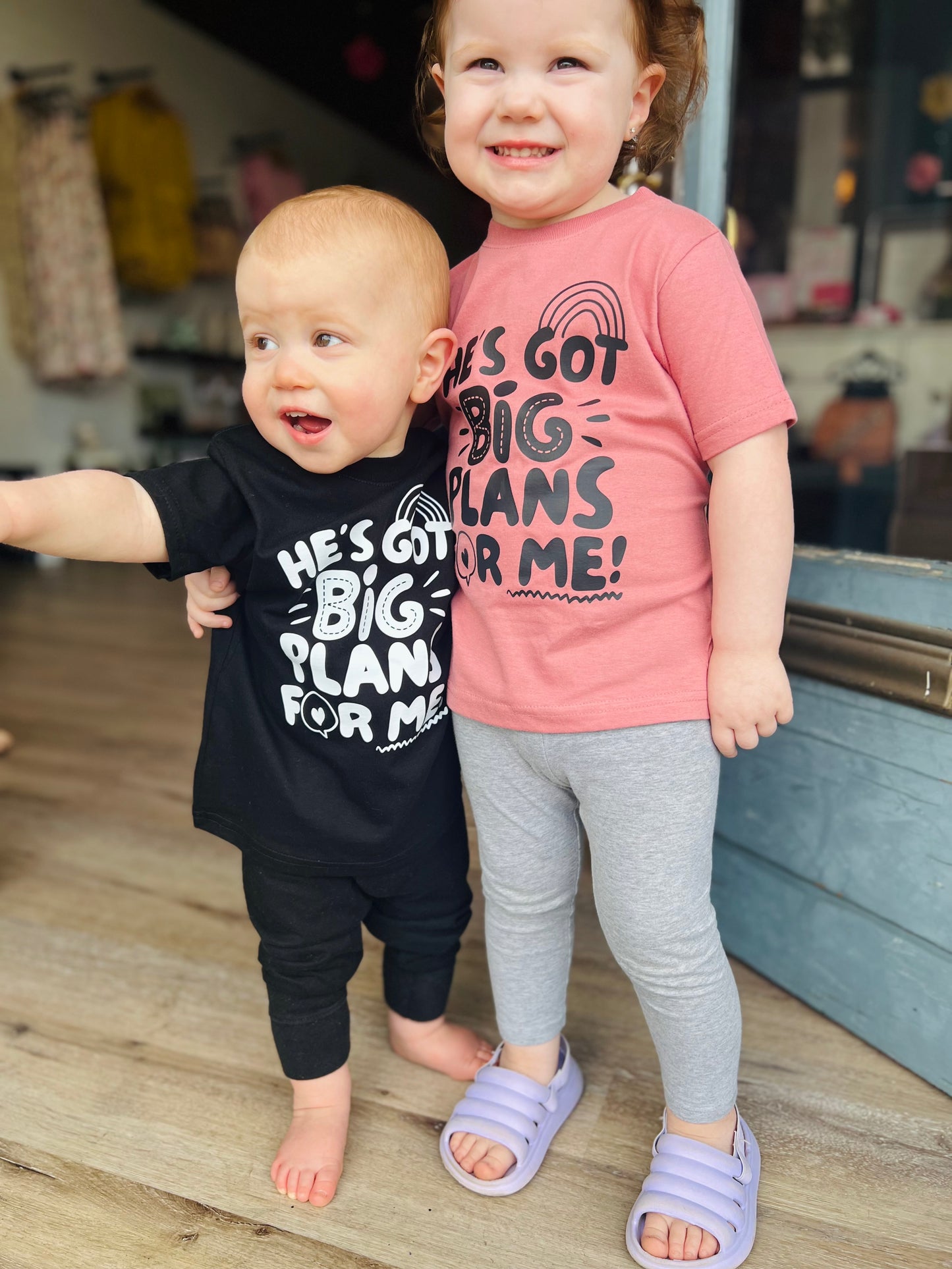 He's Got Big Plans For Me | Kiddos Graphic Tee