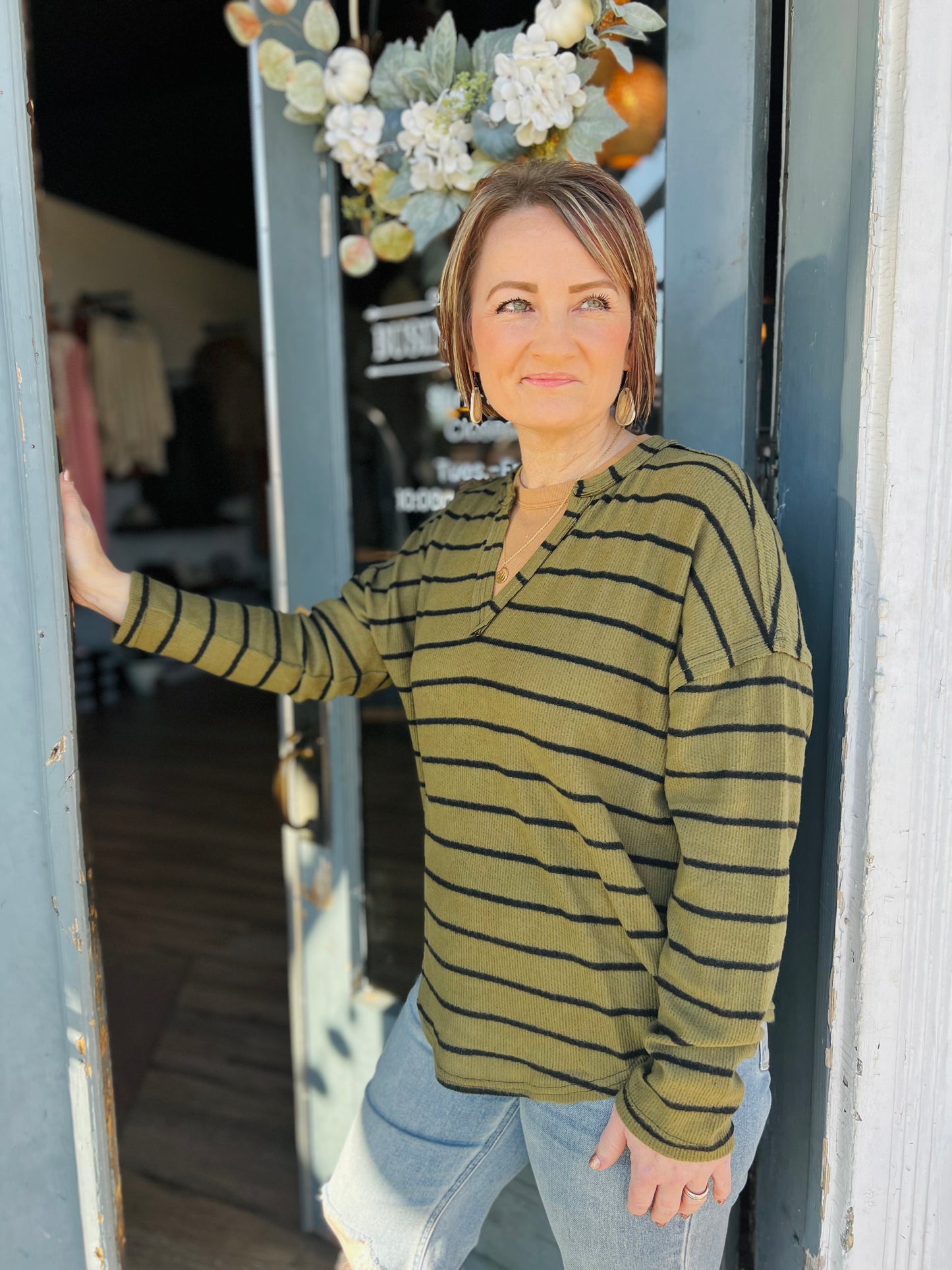 Bliss | Exposed Seam Top - Green