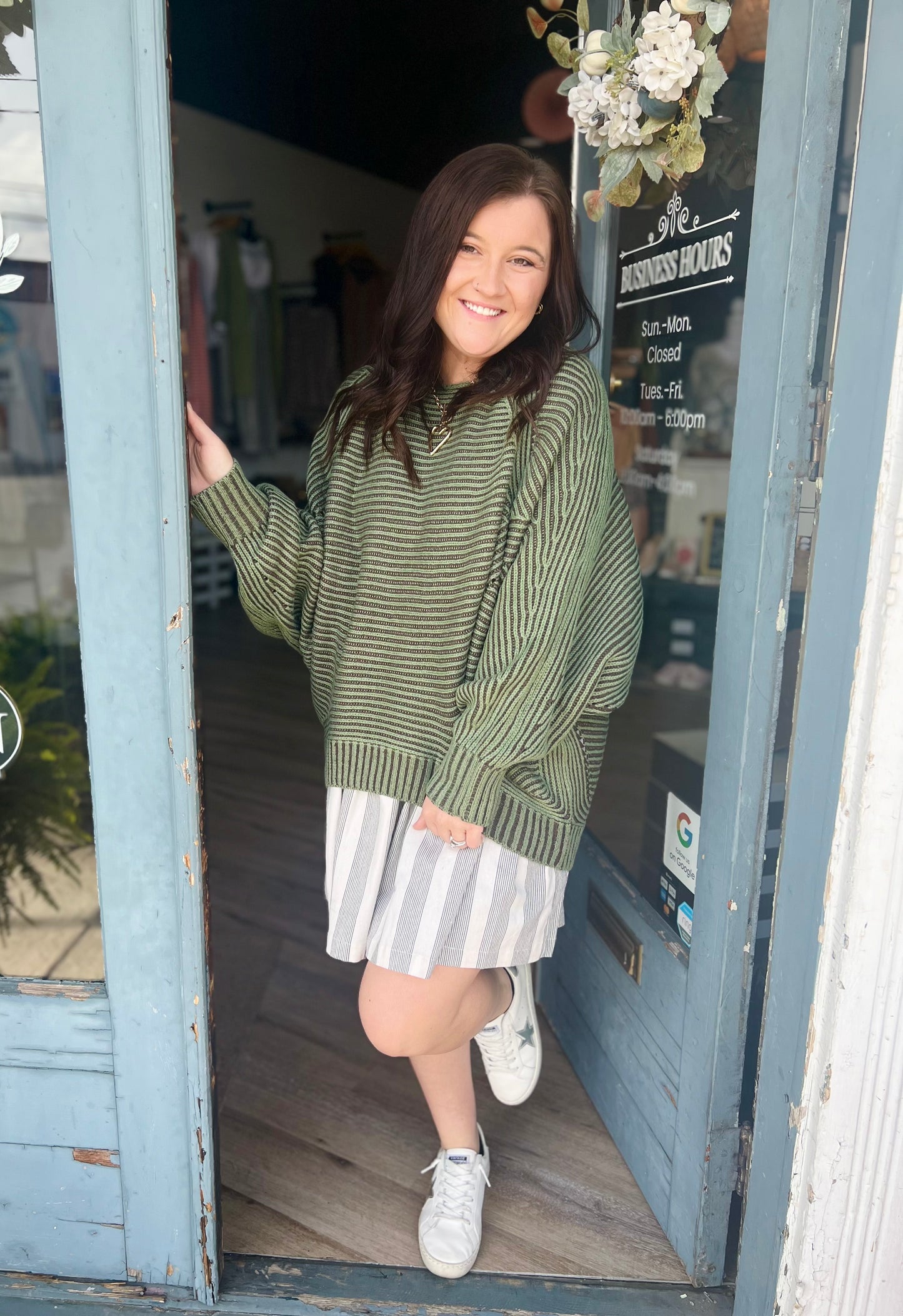 Charlotte | Curvy Sweater - Green