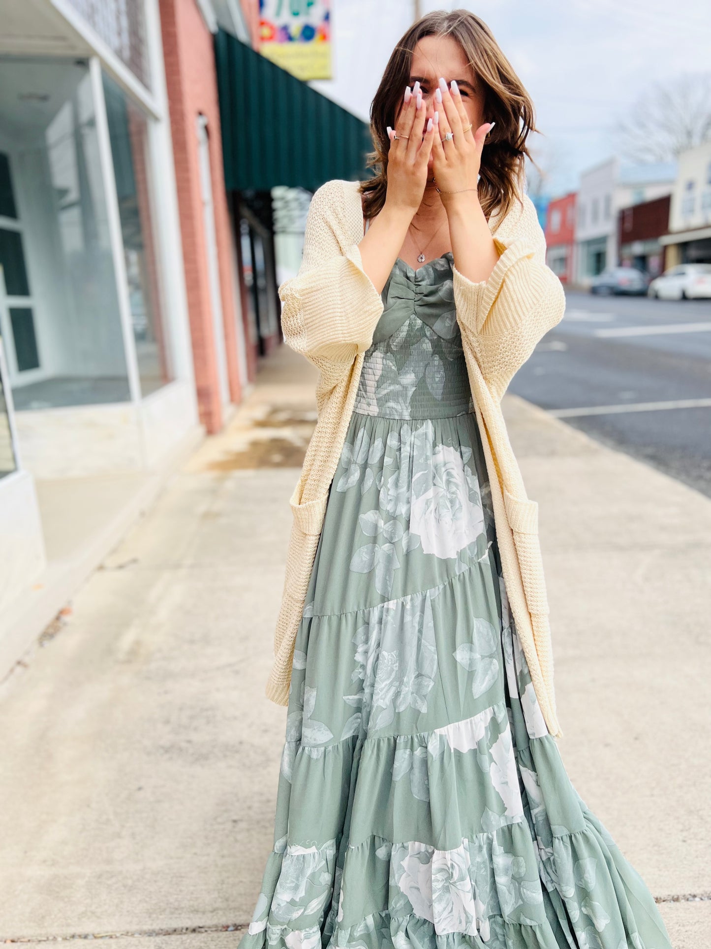 Floral Spiral Tiered | Maxi Dress