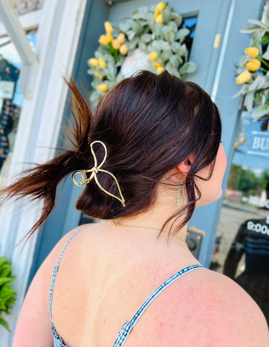 Heather Bow | Claw Clip