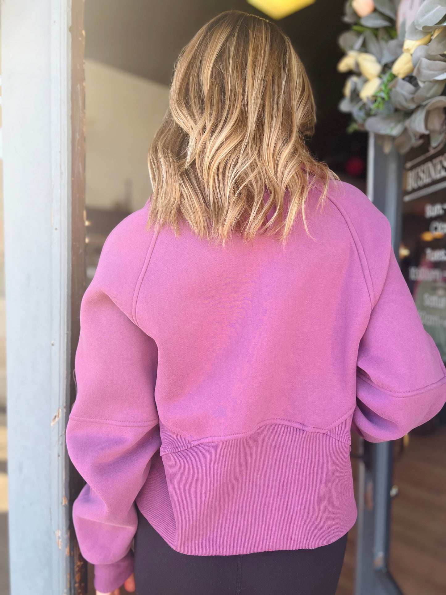 Plum Half Zip Hoodie