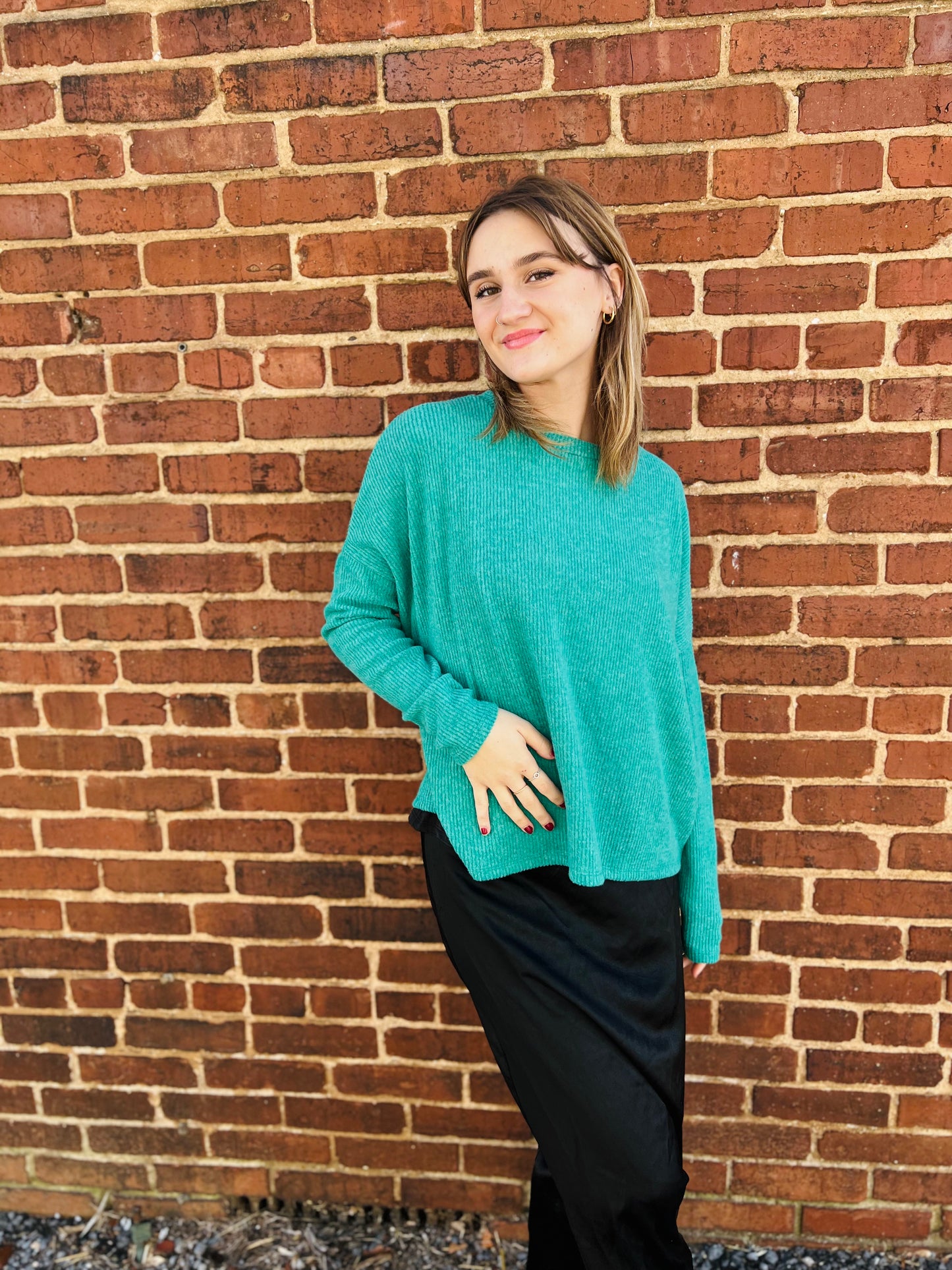 Ribbed Long Sleeve Top