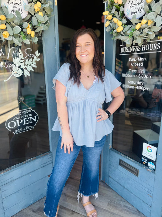 Marie | Cotton Babydoll Blouse