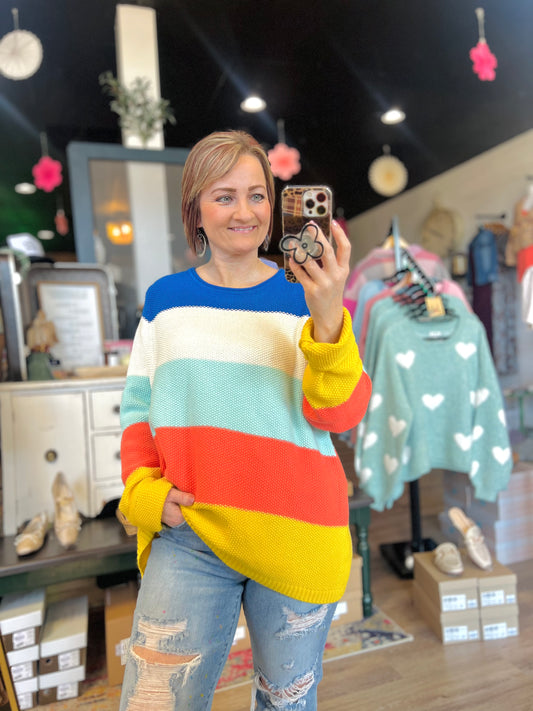 St John's Bay Colorful Stripe Sweater - XL