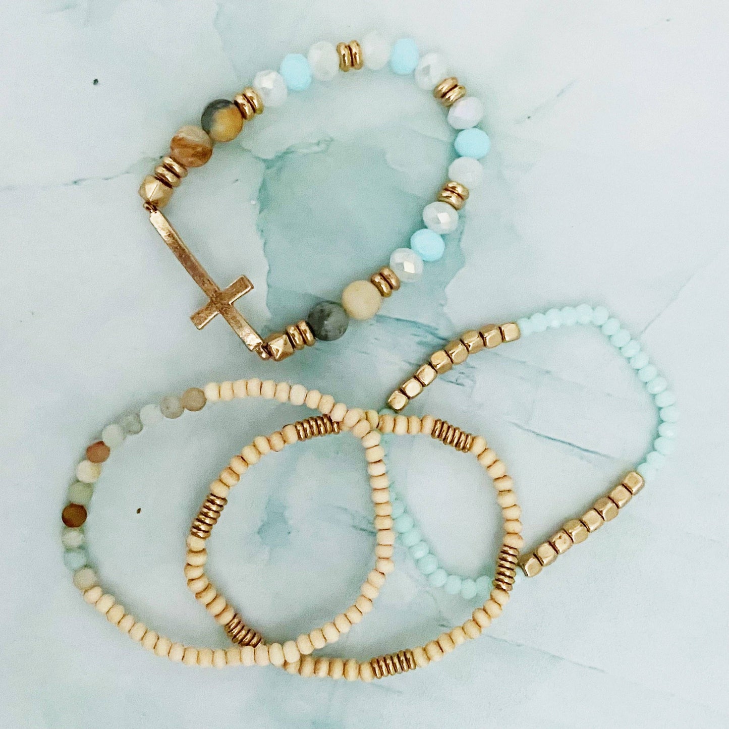 Jasper Stack Bracelet - Mint