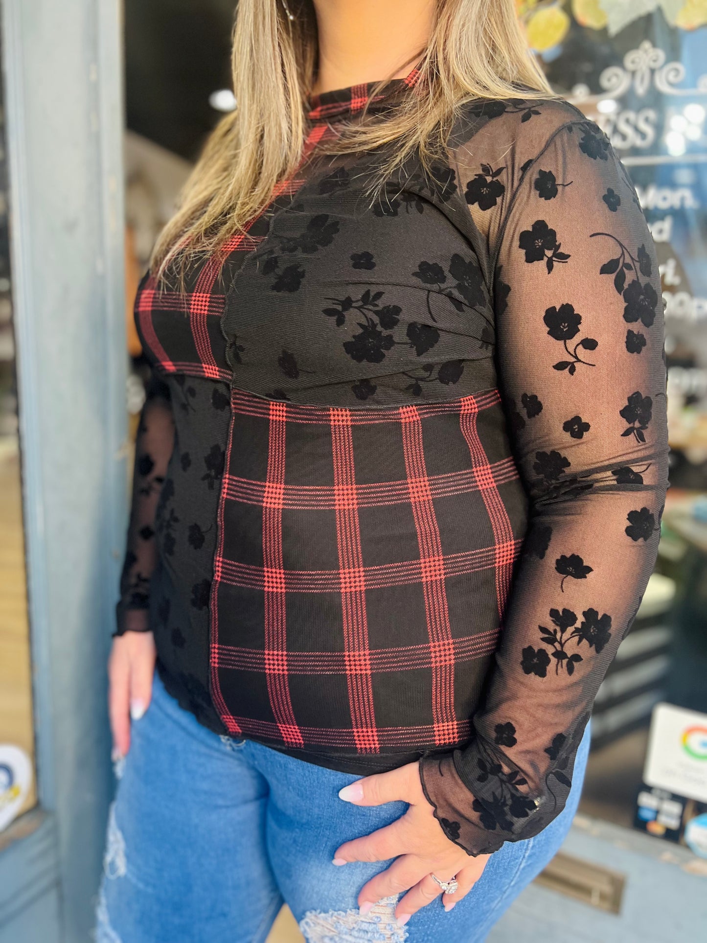 Twice Around | Curvy Mesh Top