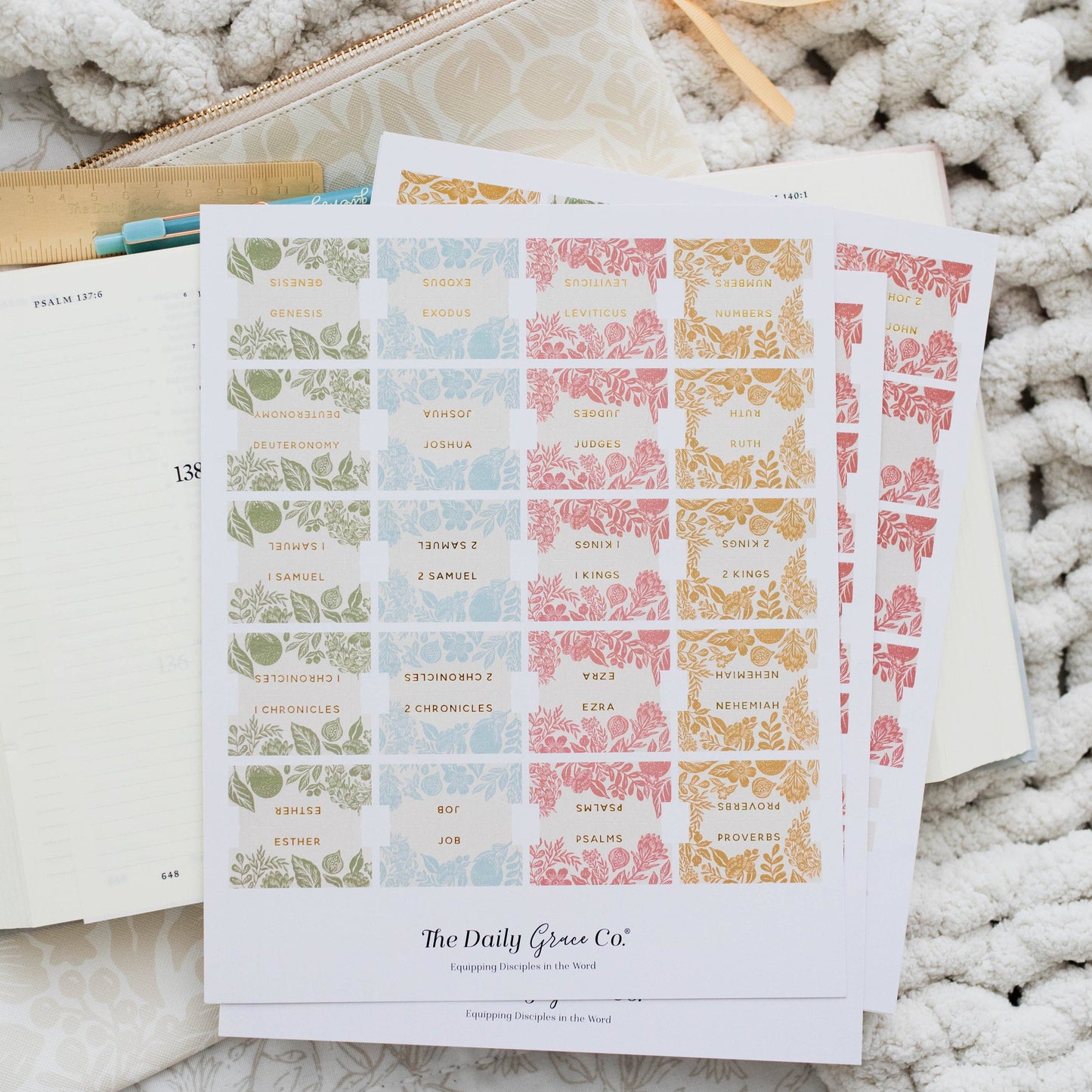 Floral Multi-Color Bible Tabs