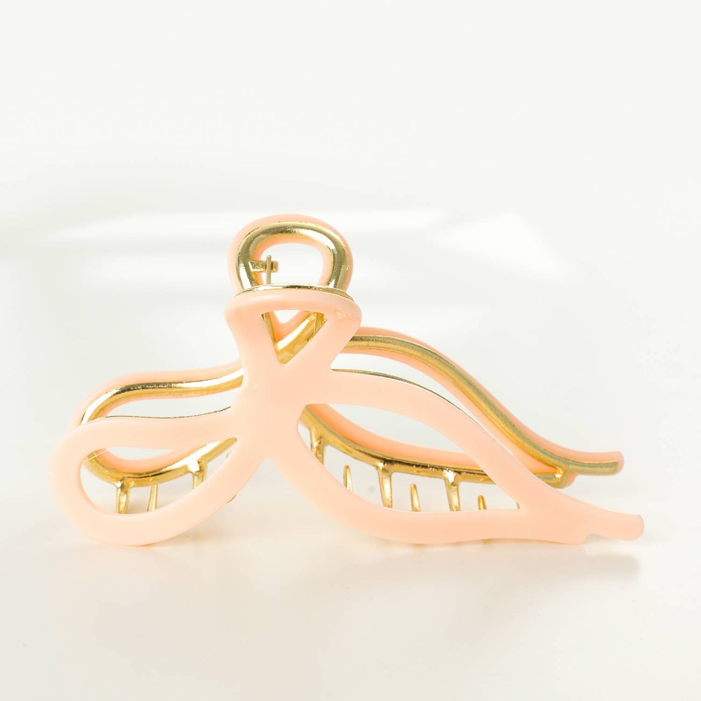 Adaline | Ribbon Bow Claw Clip - Light Pink