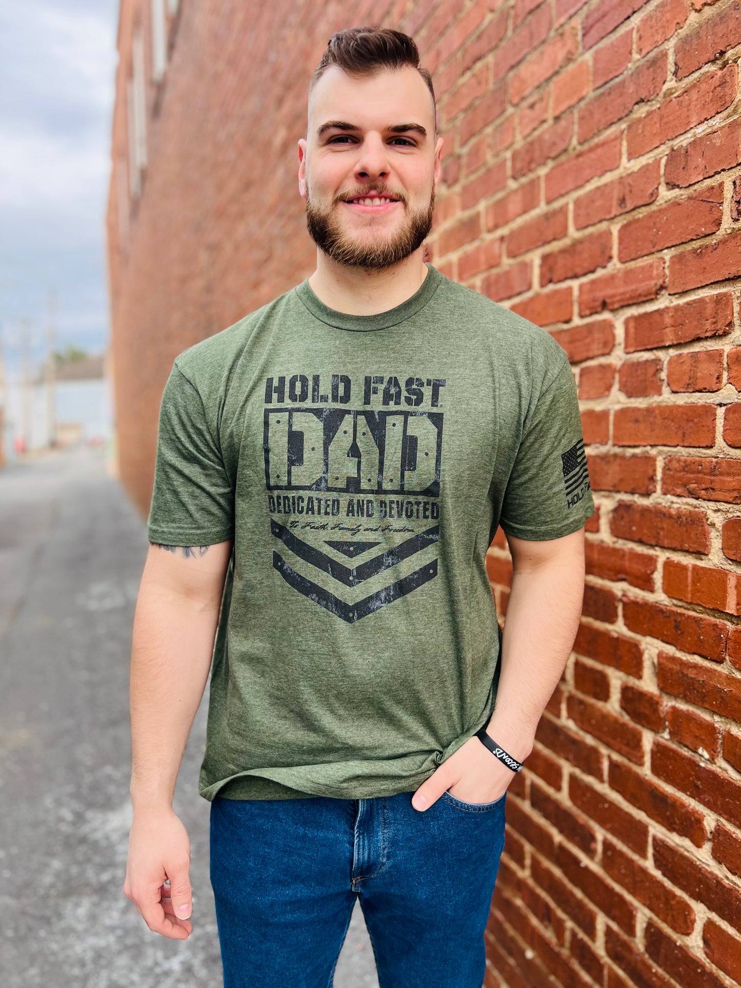 Dedicated & Devoted Dad | Graphic Tee