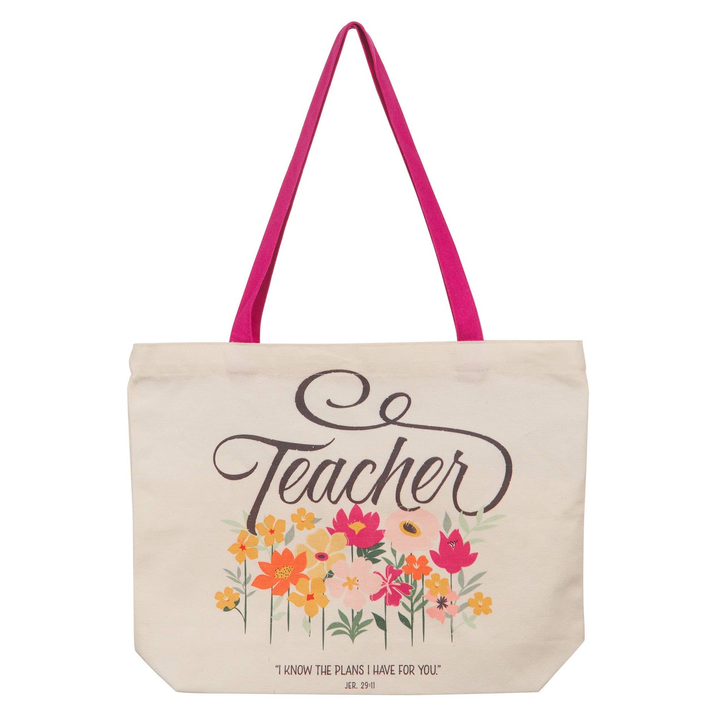 I Know the Plans | Teacher Canvas Tote Bag - Jeremiah 29:11