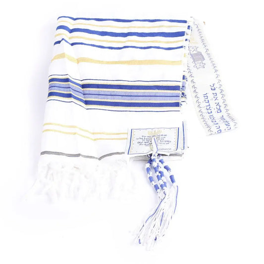 Prayer Shawl – Gold and Royal Blue