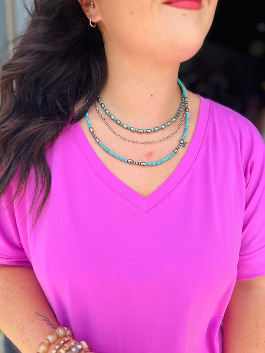 Azriel | Navajo Bead Necklace - Turquoise