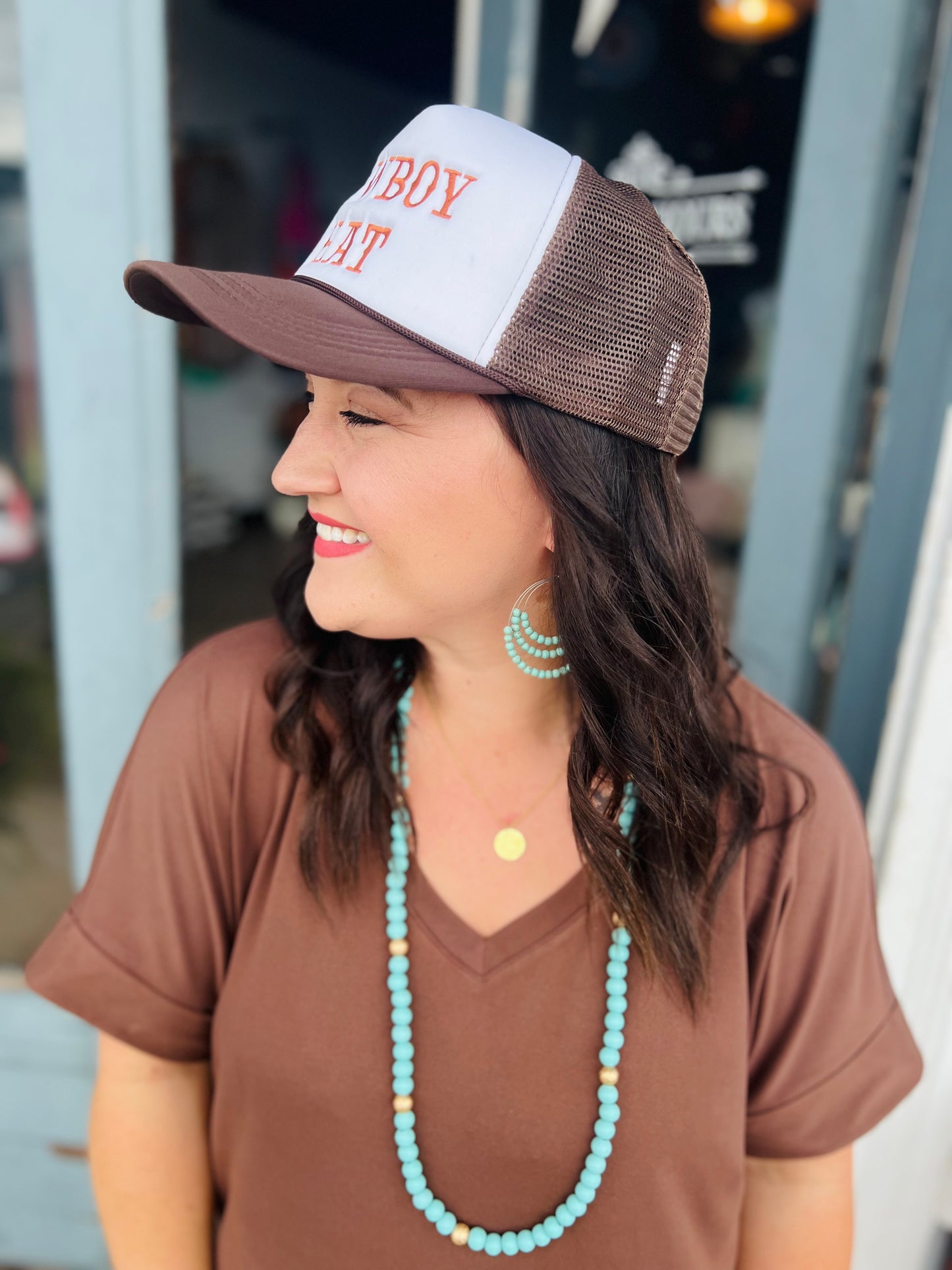 Cowboy Hat | Trucker Hat - Brown