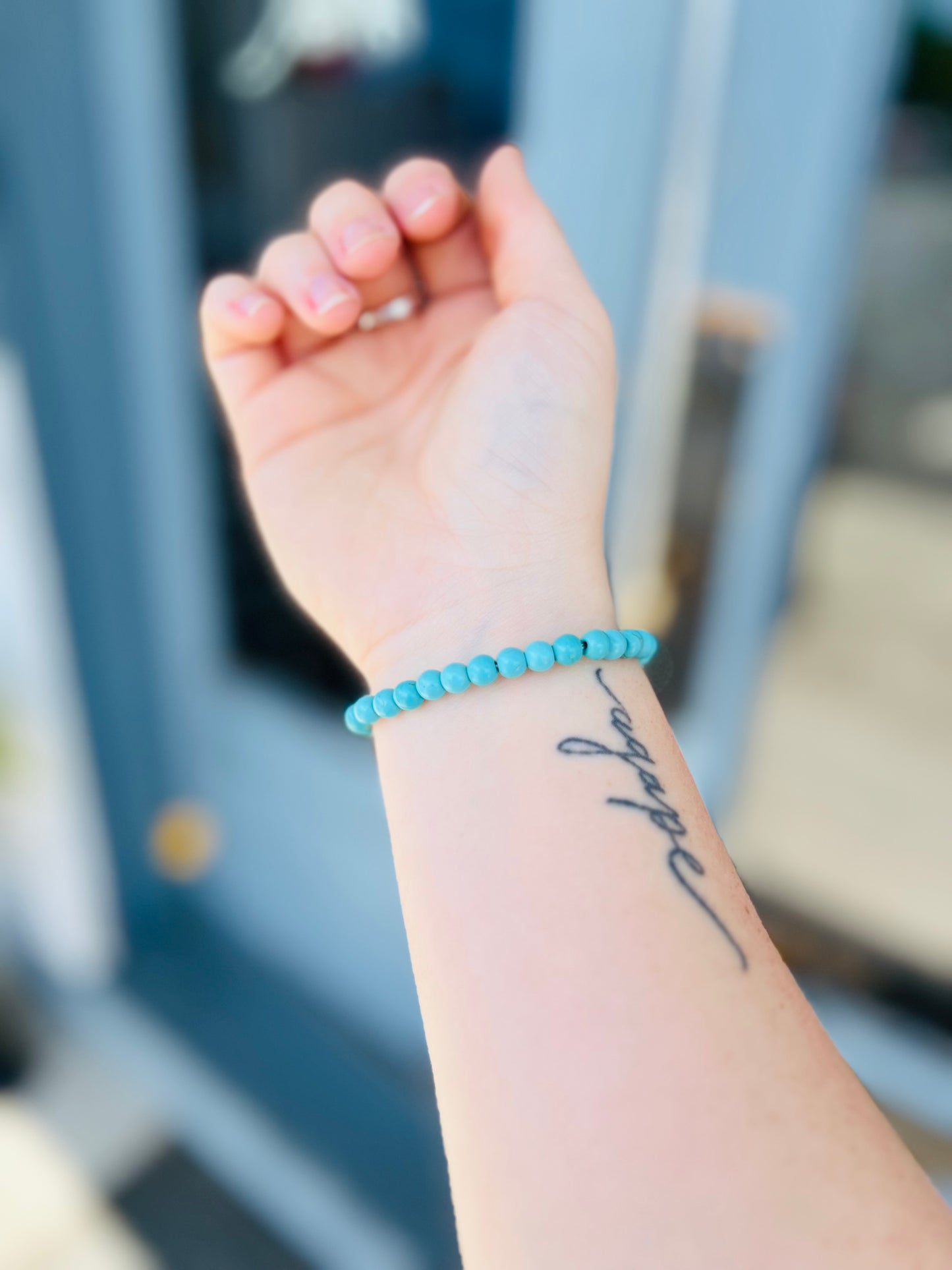 Cross Bracelet - Blue