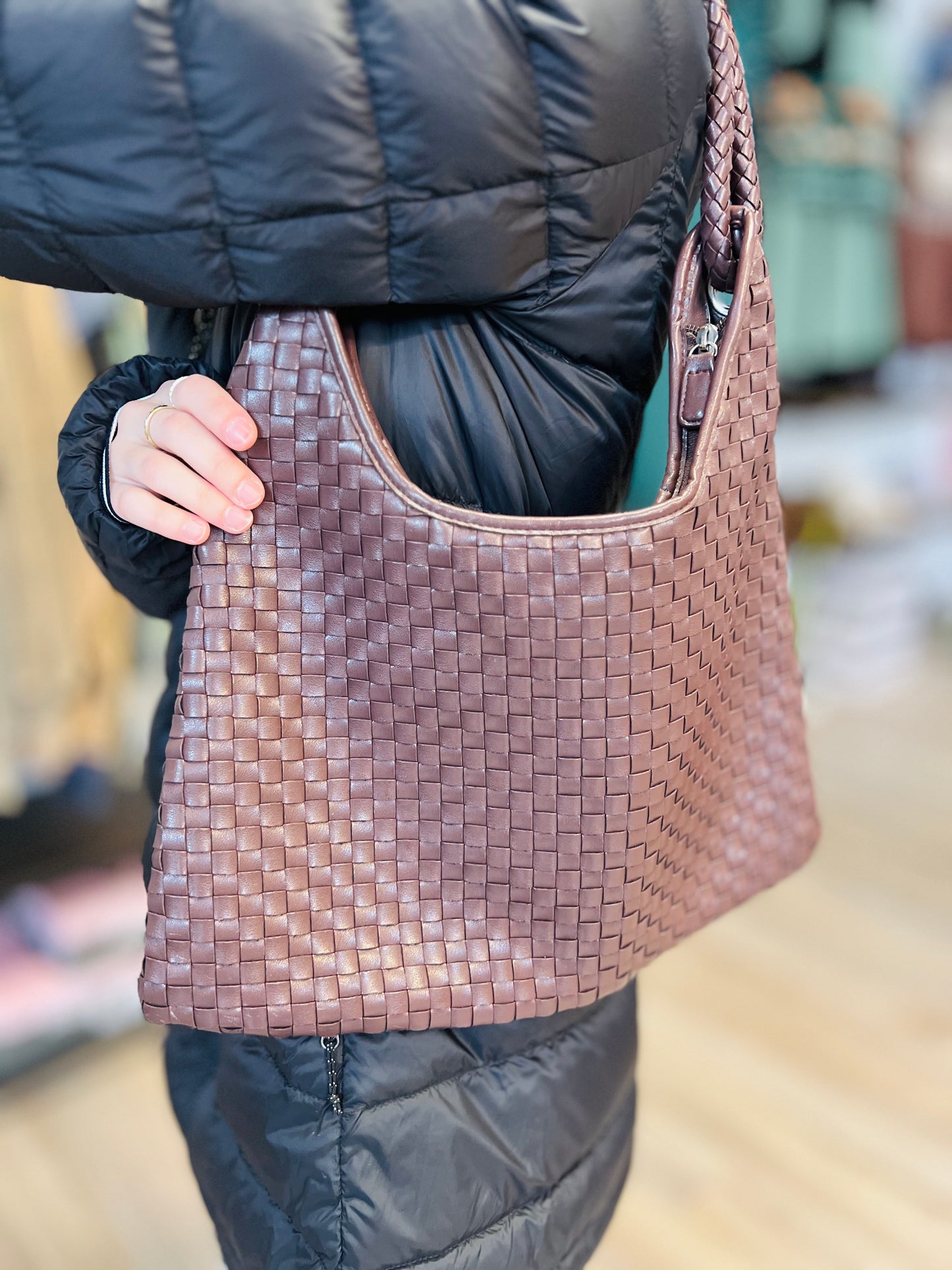 Basketweave Handbag