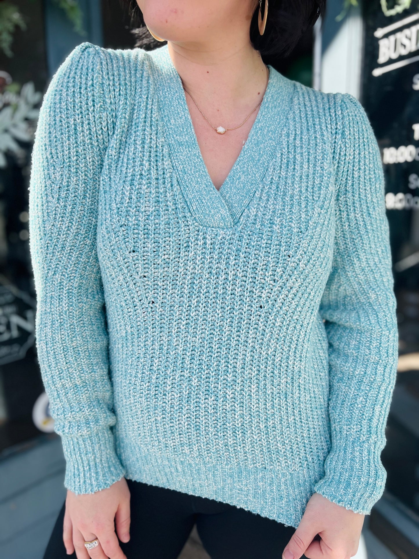 LOFT Blue Sweater - Size S Petite