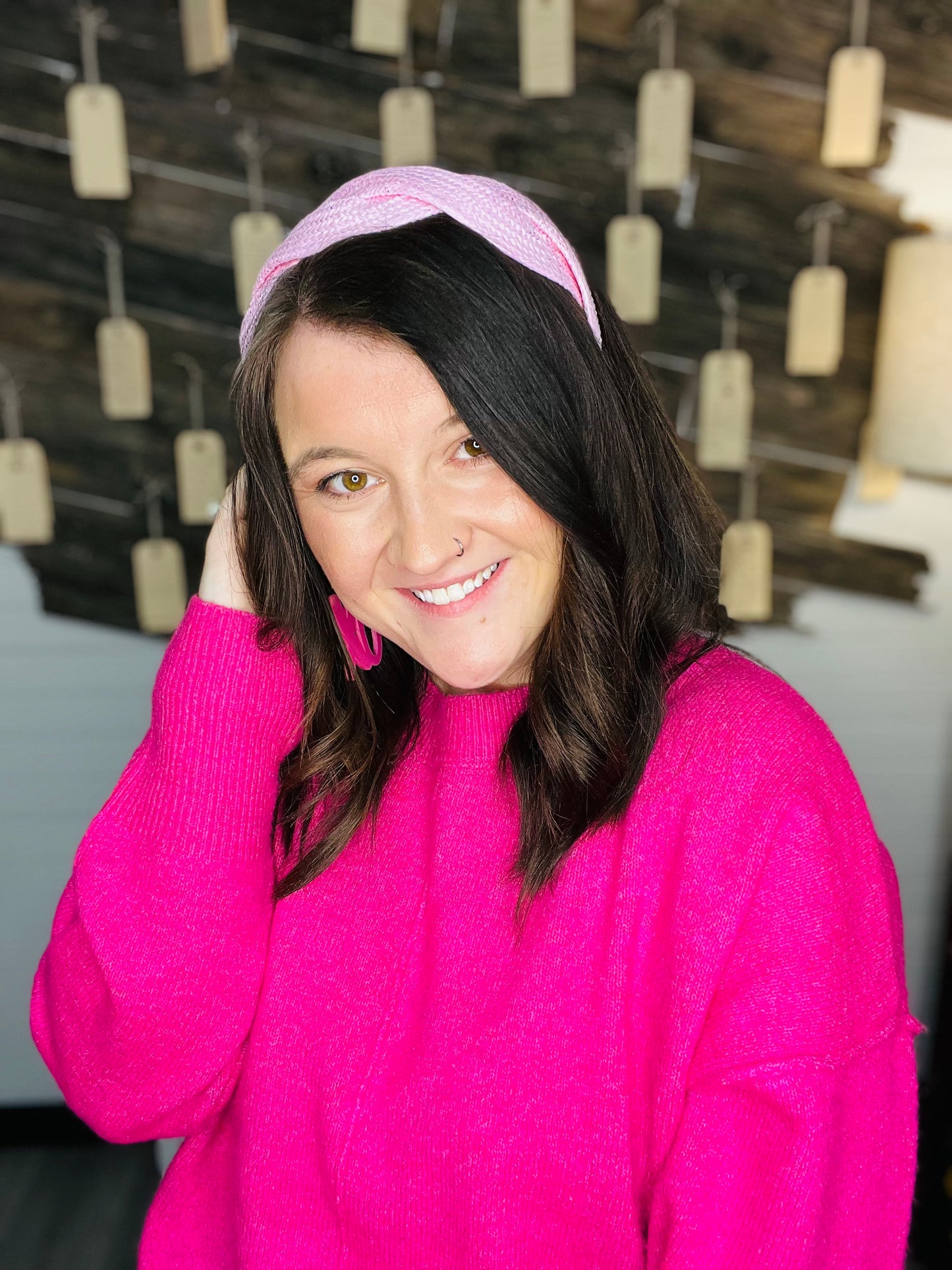 Light Pink Rattan Braided Headband