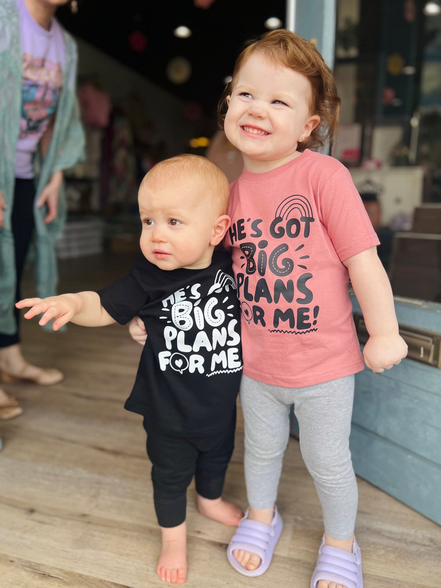 He's Got Big Plans For Me | Kiddos Graphic Tee