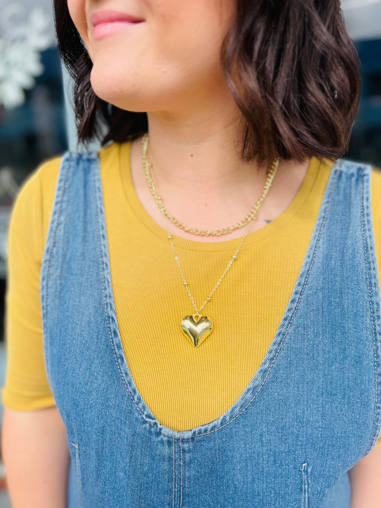 That's Who I Praise | Layered Heart Necklace