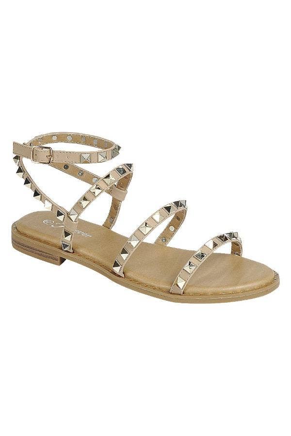 Everyday Spike Sandals - Taupe