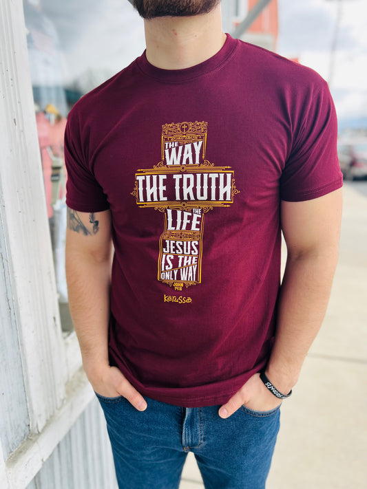 Way Truth Life Cross | Men's Graphic Tee