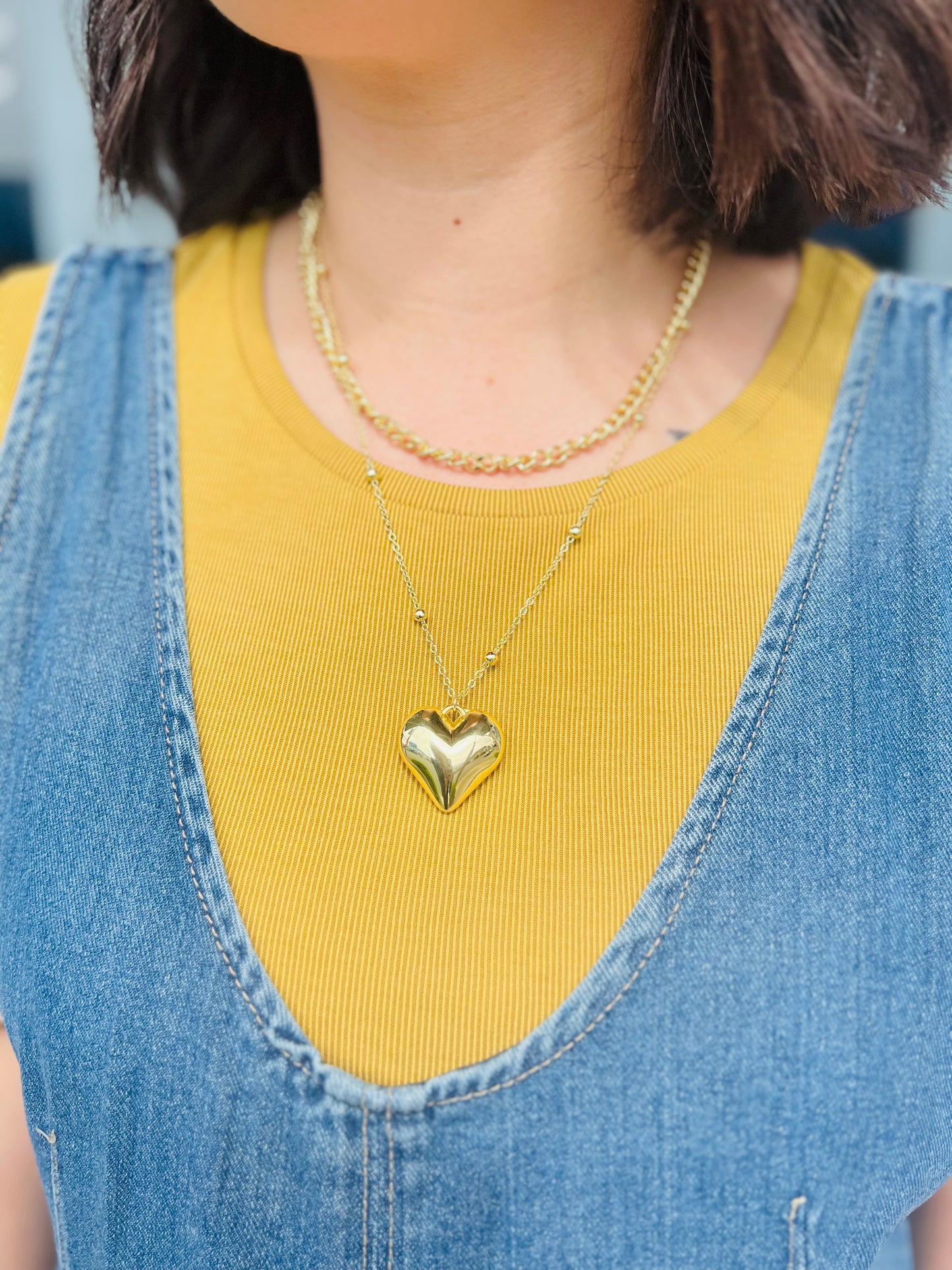 That's Who I Praise | Layered Heart Necklace