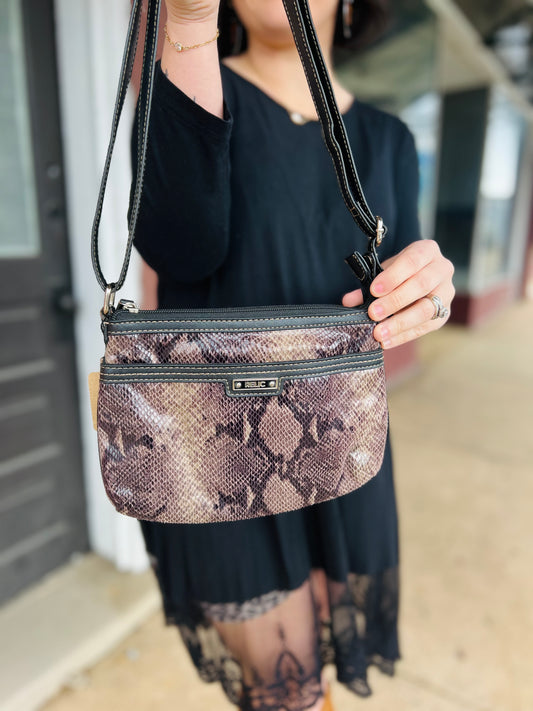 Sparkle Snakeskin Crossbody