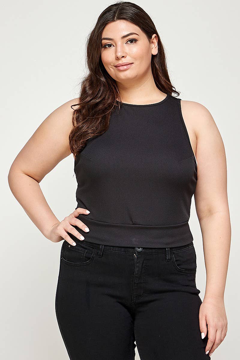 Carson Tank | Curvy Top - Black