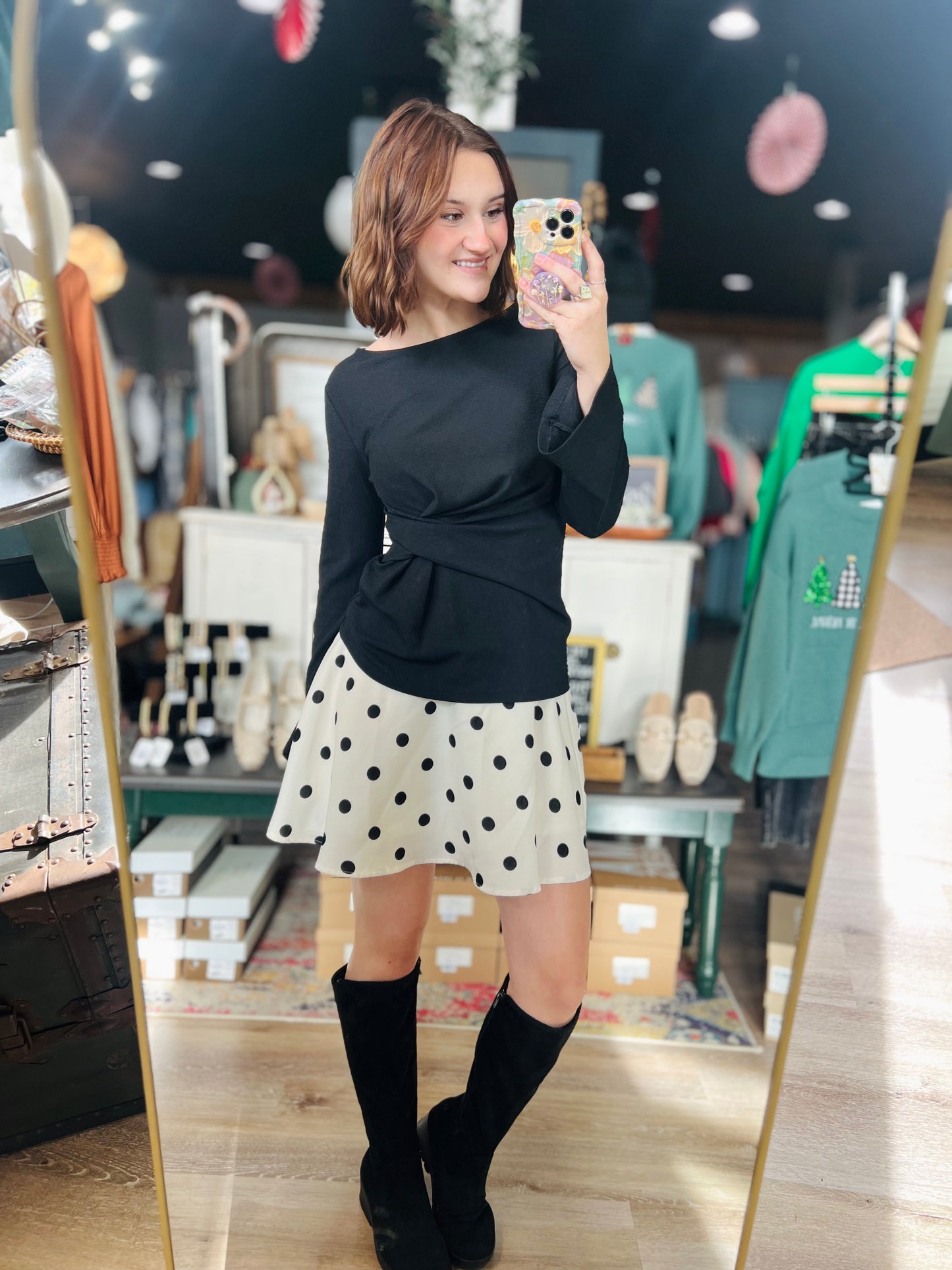 Polka Dot Skirt - S