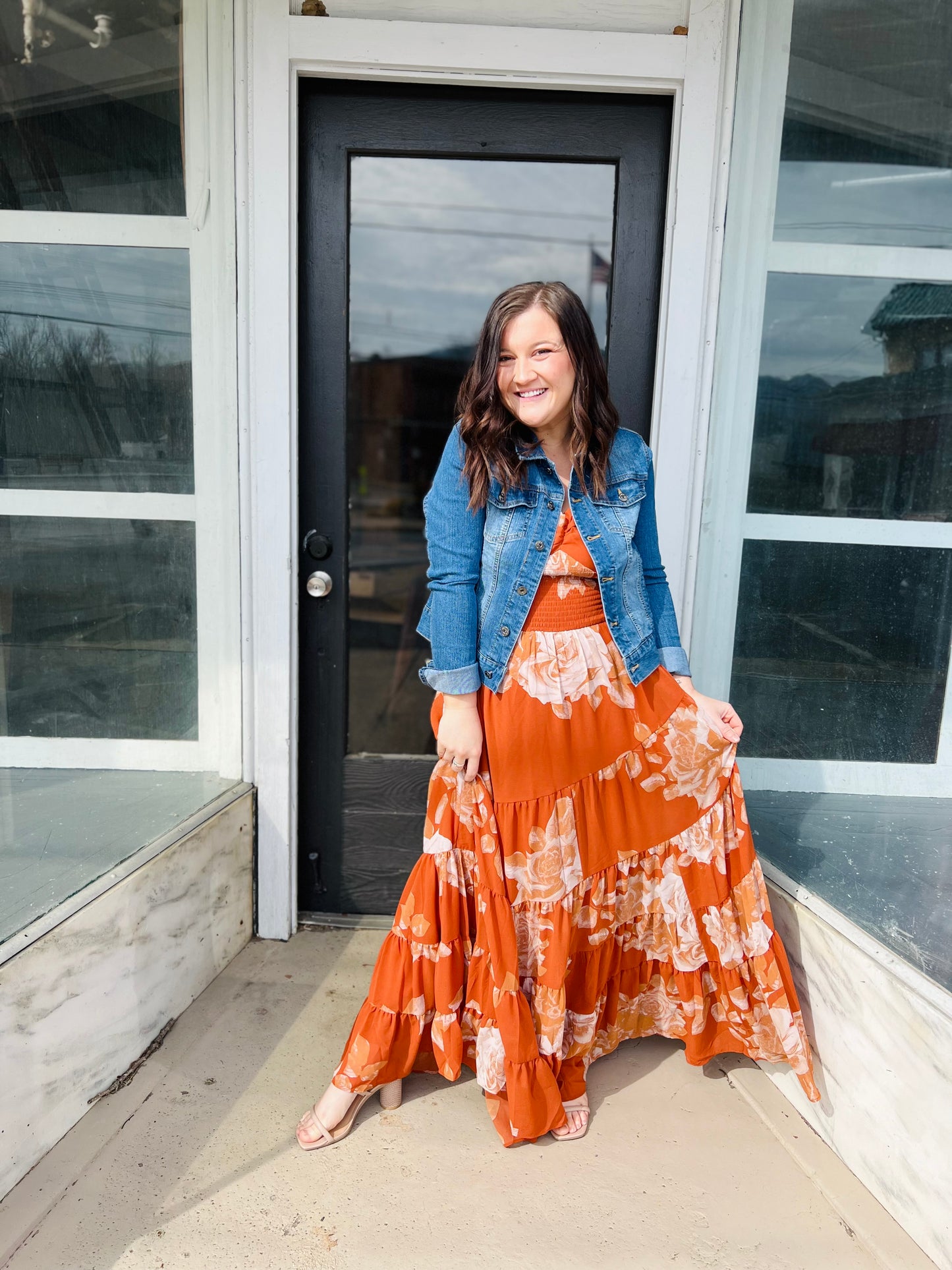 Floral Spiral Tiered | Maxi Dress