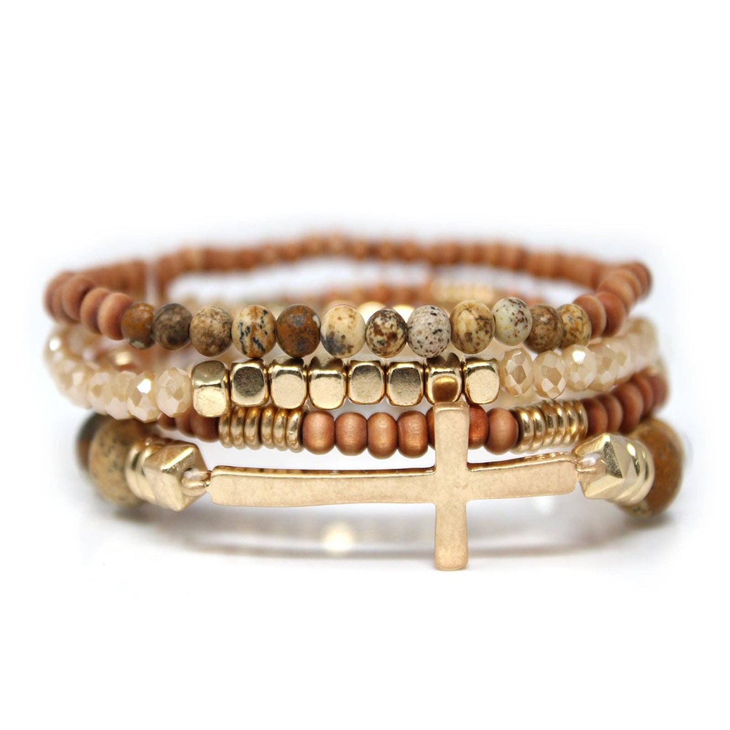 Jasper Stack Bracelet - Brown