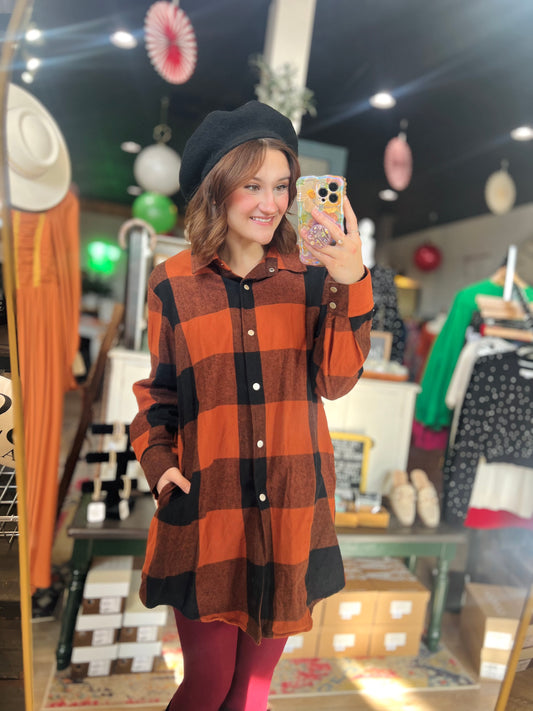 Mazik Orange Flannel - Size L