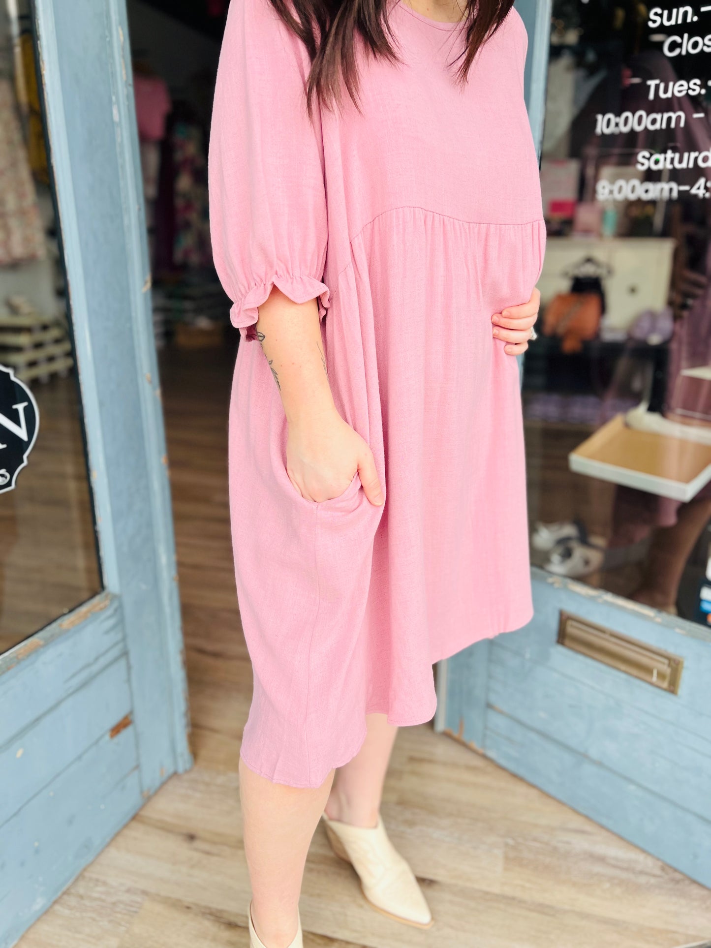 Ada | Puff Sleeve Dress - Curvy