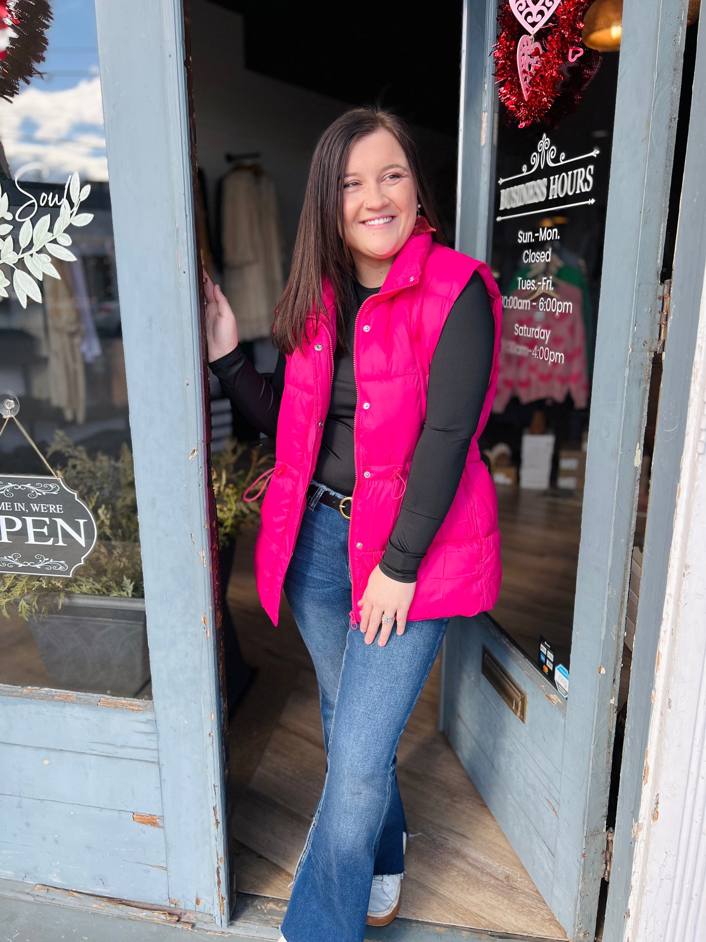 Waist Length Puffer Vest