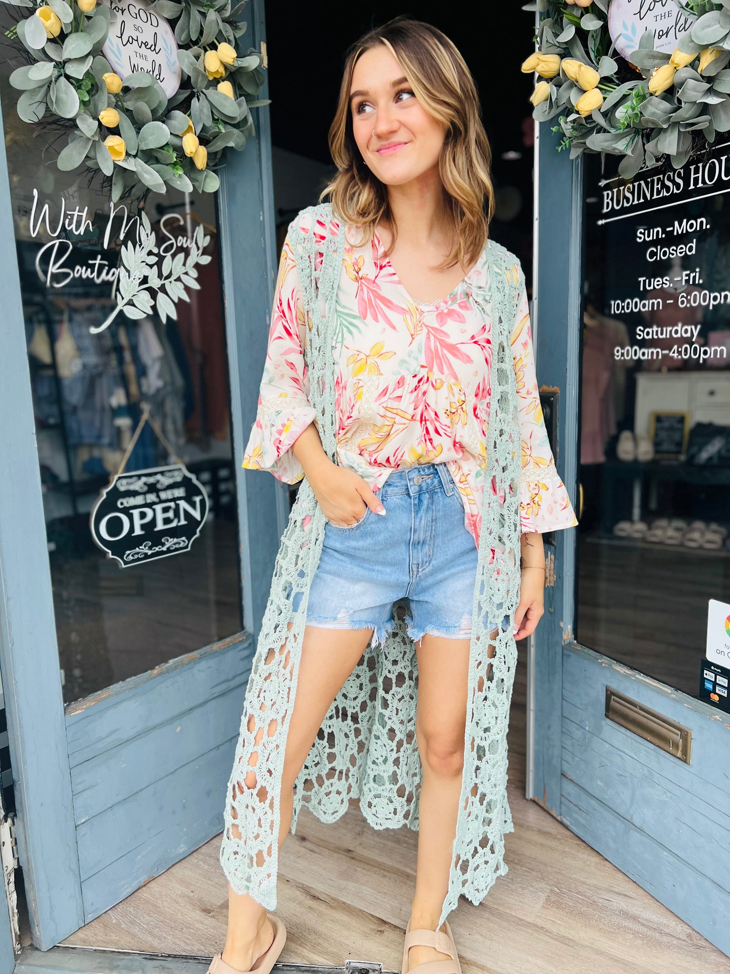 Rebecca | Crochet Sleeveless Cardigan