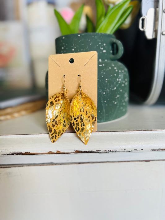 Leopard Lightbulb | Earrings - Gold