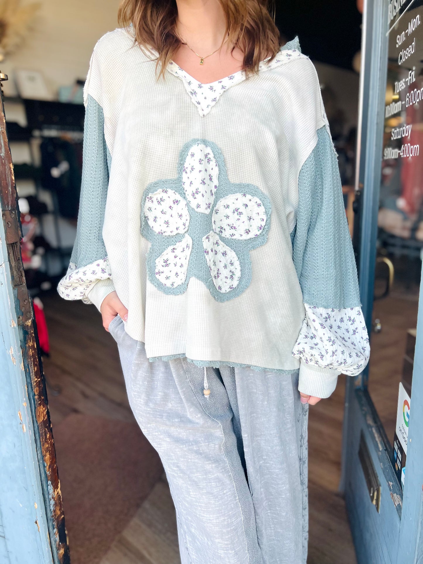 POL Jedida | Floral Patchwork Top