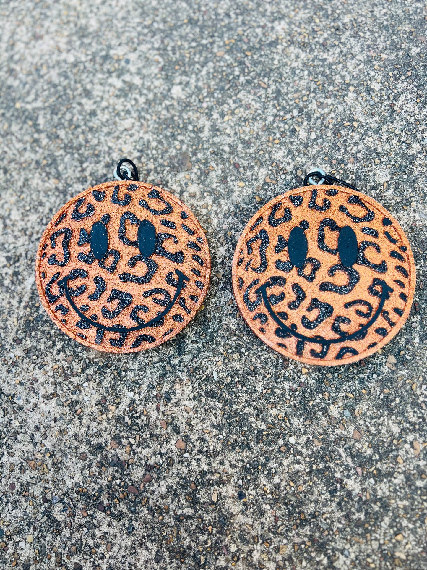 Leopard Print Smiley Car Freshie