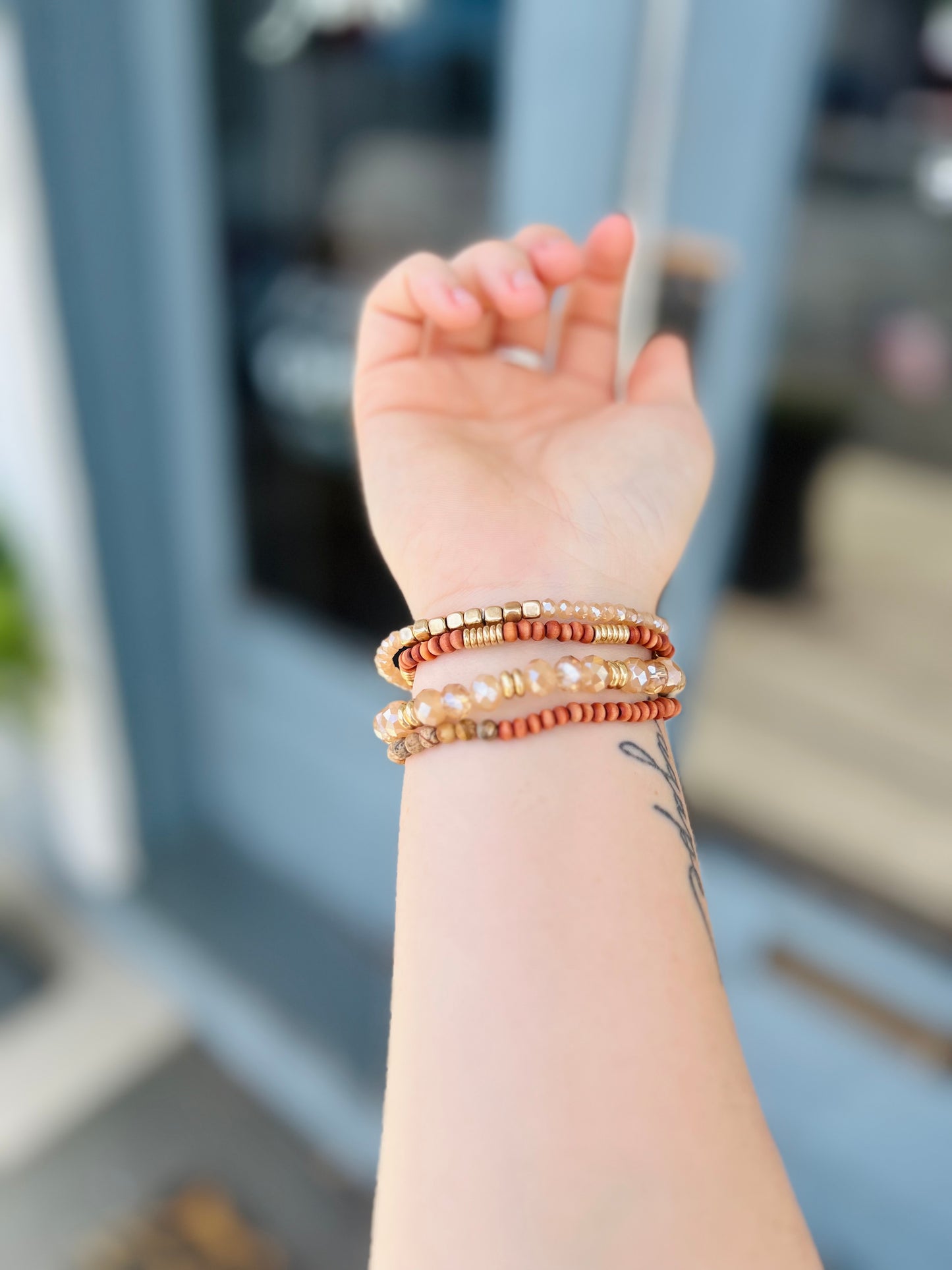 Jasper Stack Bracelet - Brown