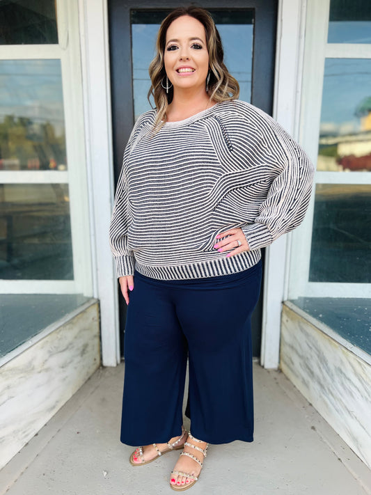 Charlotte | Curvy Sweater - Navy