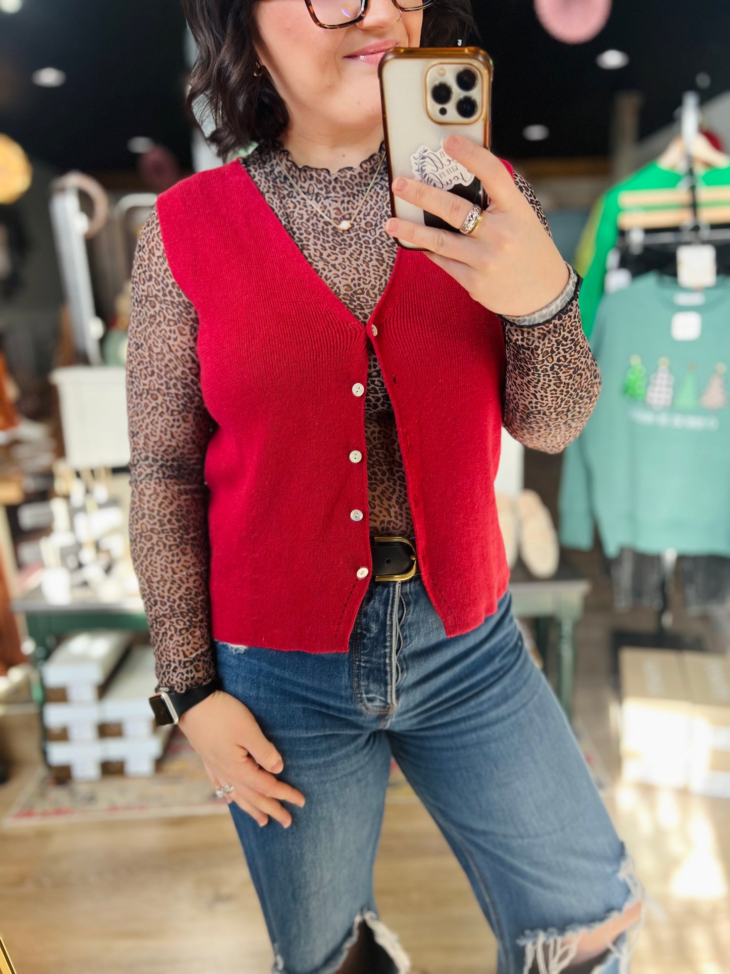 Paul Harris Design Red Vest - S