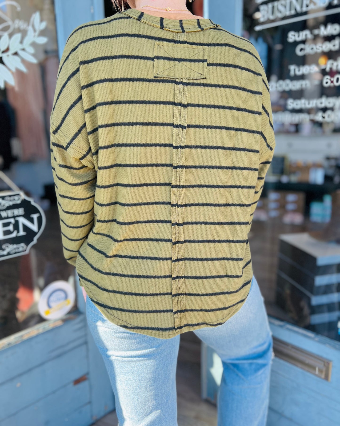 Bliss | Exposed Seam Top - Green